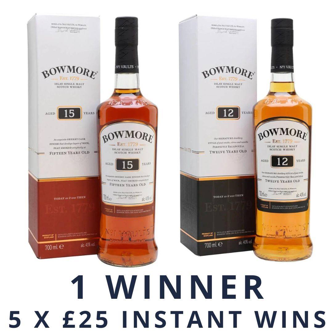 Bowmore 15 Year Old + 12 Year Old | 5 x Instant Wins | 1157