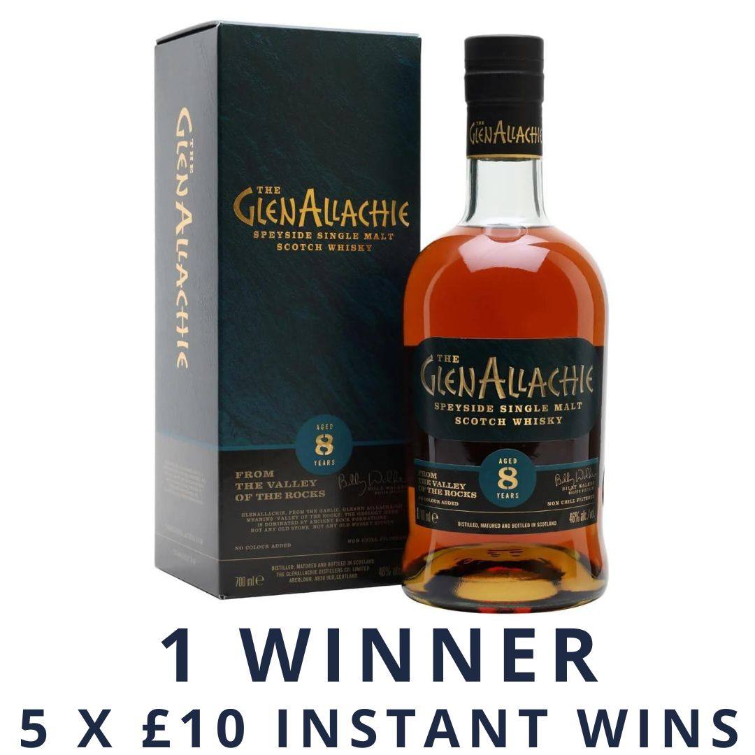 GlenAllachie Aged 8 Years Old + 5 X £10 Instant Wins | 1183