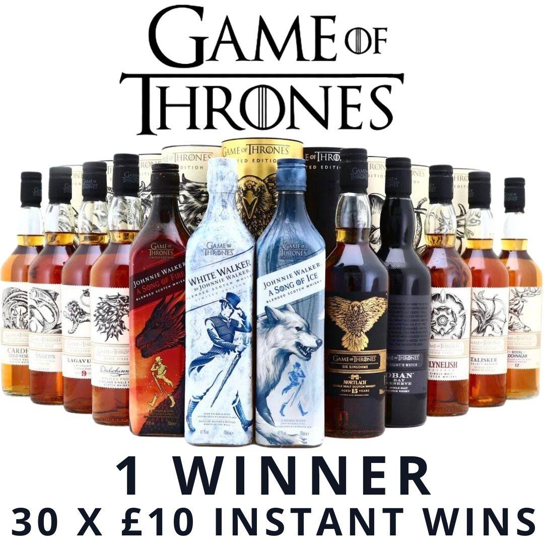 LIMITED EDITION: Game of Thrones Set 12 X 70cl + 30 X £10 Instant Wins | 1209