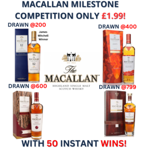 Macallan Milestone Collection The Return - Macallan Rare 2022 - Macallan 12Yo Double Cask - Macallan Night On Earth II - The Macallan Terra + 50 Instant Wins!