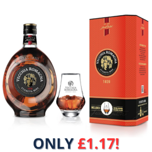 Vecchia Romagna Etichetta Nera Brandy Giftpack with Glass | 1852!