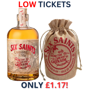 Six Saint Caribbean Rum  Golden Rum Eco Friendly Gift Bag | 2186!