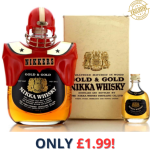 Nikka Gold and Gold American Footballer​ with Miniature | 2262!