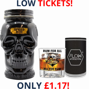 Dead Man's Fingers Limited Edition Skull Jar Spiced Rum + Skull Pirate Glass Tumbler | 2423!