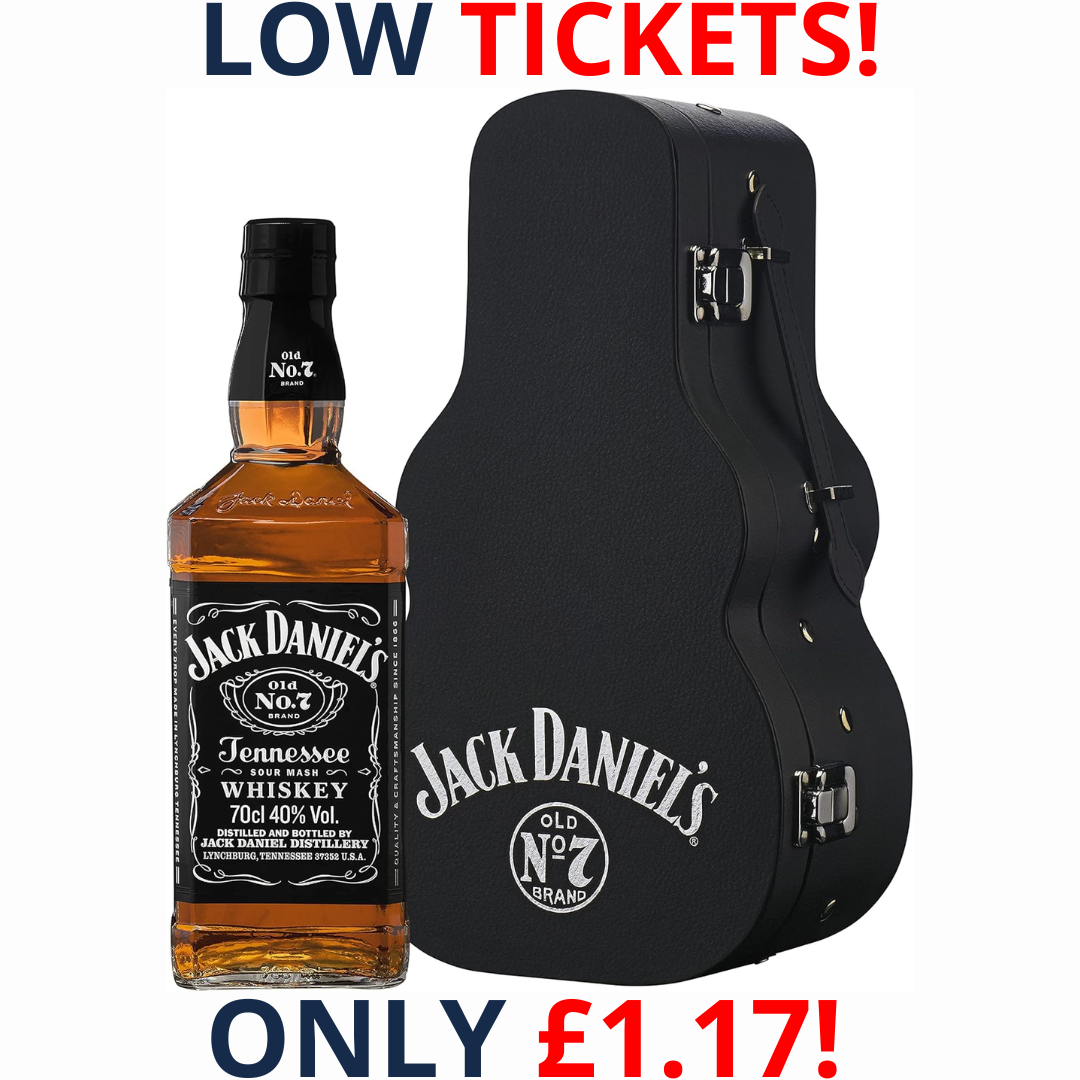 Jack Daniel Tennessee Whiskey + Guitar Case Gift Set | 2537!