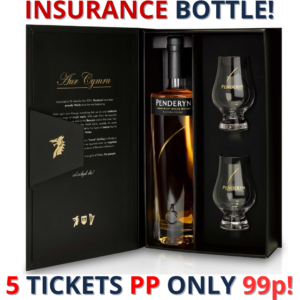 Penderyn Madeira Finish, Single Malt Welsh Whisky Gift Pack with 2 Branded Nosing Glasses | 2552!