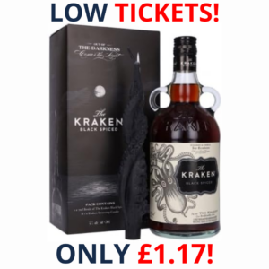 Kraken Black Spiced Rum Gift Set Deterring Candle Limited Edition 1L Bottle | 2637!