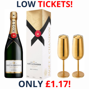 Moët & Chandon Impérial Brut Champagne, Gift Box + Set of 2x VonShef Champagne Glasses | 2681!