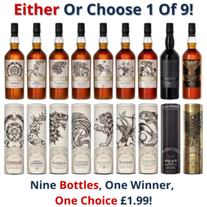 Either Or Choose 1 Of The Game of Thrones Whisky Collection Complete 9 Bottle Collection | 2926!