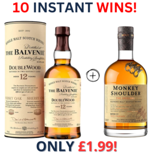 The Balvenie Double Wood 12 Year Old Single Malt & Monkey Shoulder Blended Malt Scotch Whisky + 10 Instant Wins | 3186!