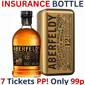 Aberfeldy 12YO Single Malt Scotch Whisky Gold Bar Tin | 3157!