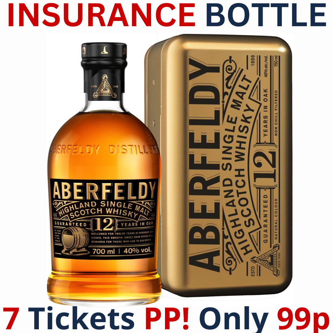 Aberfeldy 12YO Single Malt Scotch Whisky Gold Bar Tin | 3157!