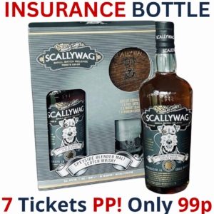 Scallywag Speyside Blended Malt Scotch Whisky Glass Pack – Sherry-Finished with Tumbler Glass & Wooden Coaster Gift Set | 3183!